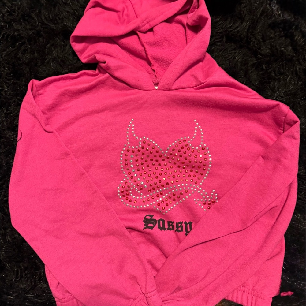 Nova Kids Pink Hoodie with Sparkling Heart
